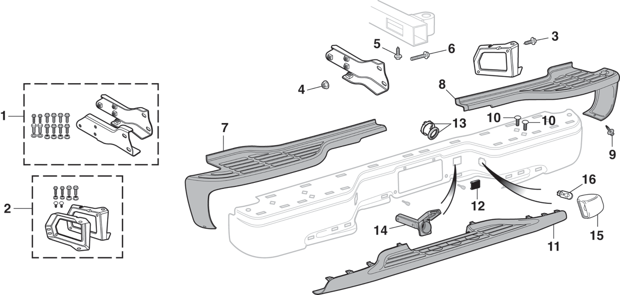 SUV Rear Bumper Components