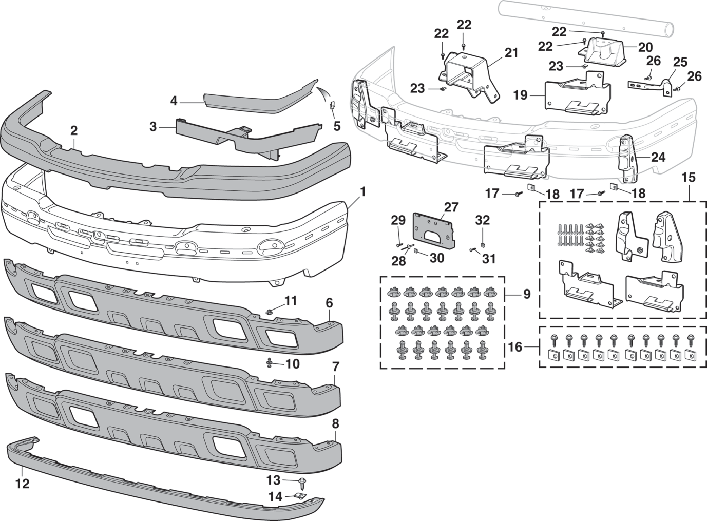 Front Bumper and Components
