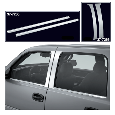 Polished Stainless Steel Door Pillar Trim and Beltline Trim