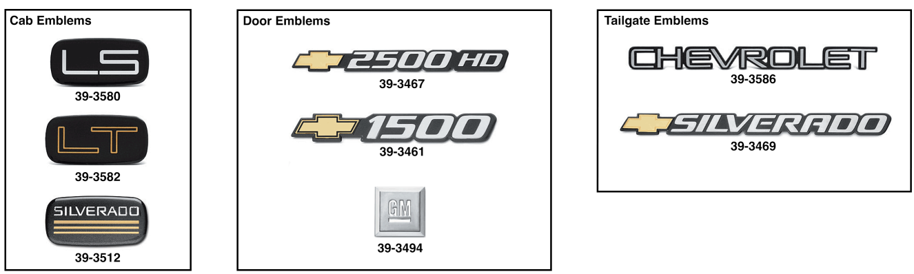 Silverado Emblems