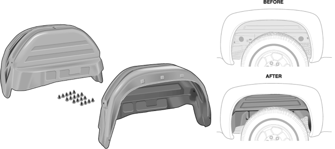 Molded Rear Wheel Well Liners