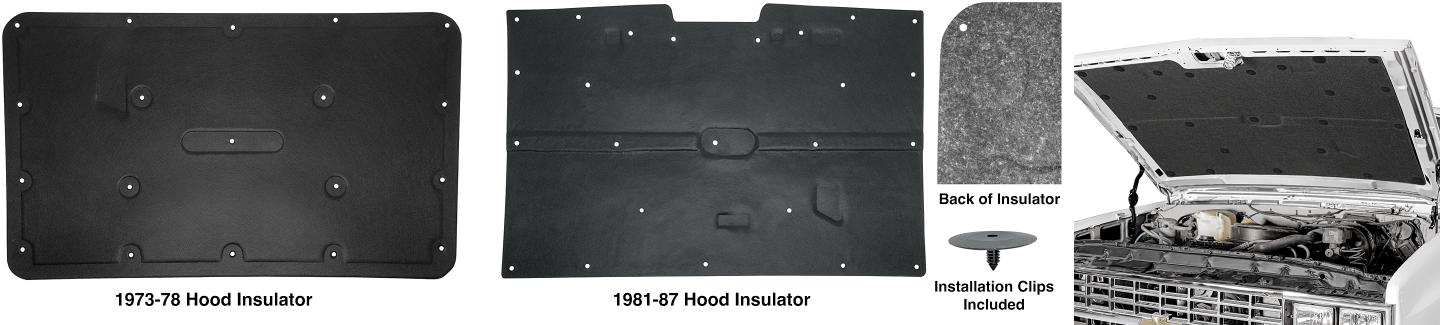 1973-87 Molded Hood Insulators