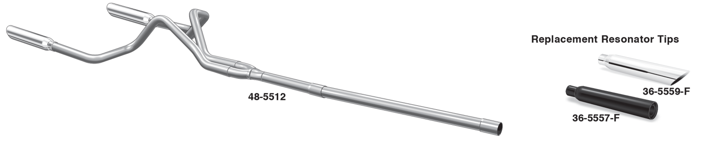 Cat-Back Performance Dual Exhaust System with Resonator Tips