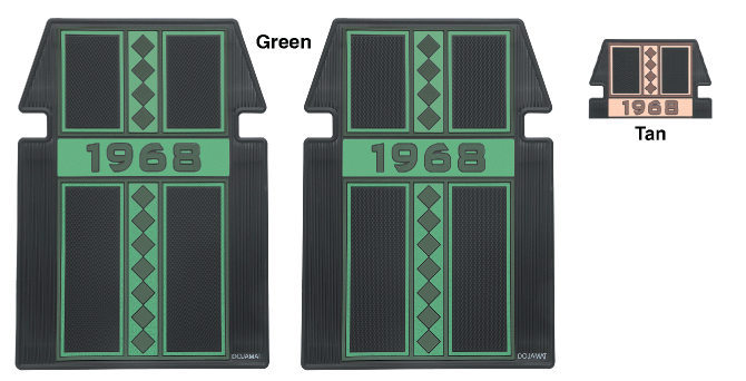 "1968" Retro Rubber Floor Mat Sets