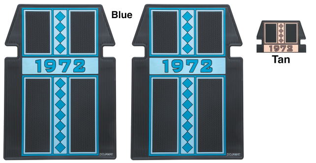 "1972" Retro Rubber Floor Mat Sets