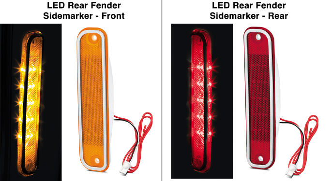 1973-91 LED Dually Rear Fender Sidemarker Lamp
