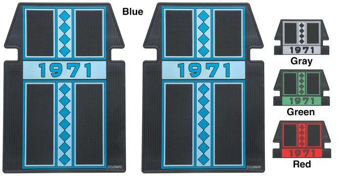 "1971" Retro Rubber Floor Mat Sets
