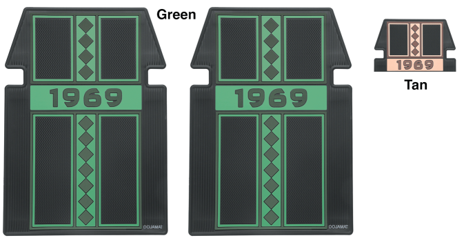"1969" Retro Rubber Floor Mat Sets