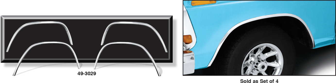 OE Style Aluminum Wheel Arch Molding Kit ... Quick and Easy Replacement