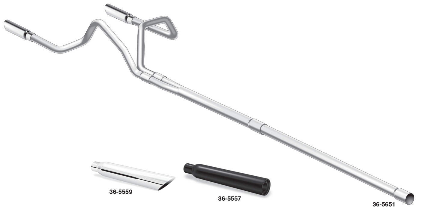 Cat-Back Performance Dual Exhaust System with Resonator Tips