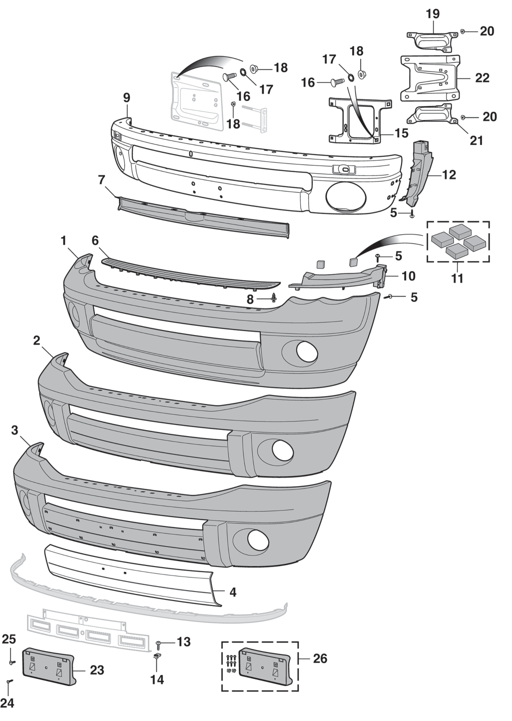 Front Bumper and Components