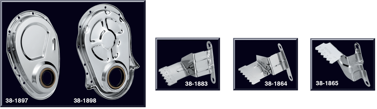 1973-87 Chrome Timing Cover Kit & Components