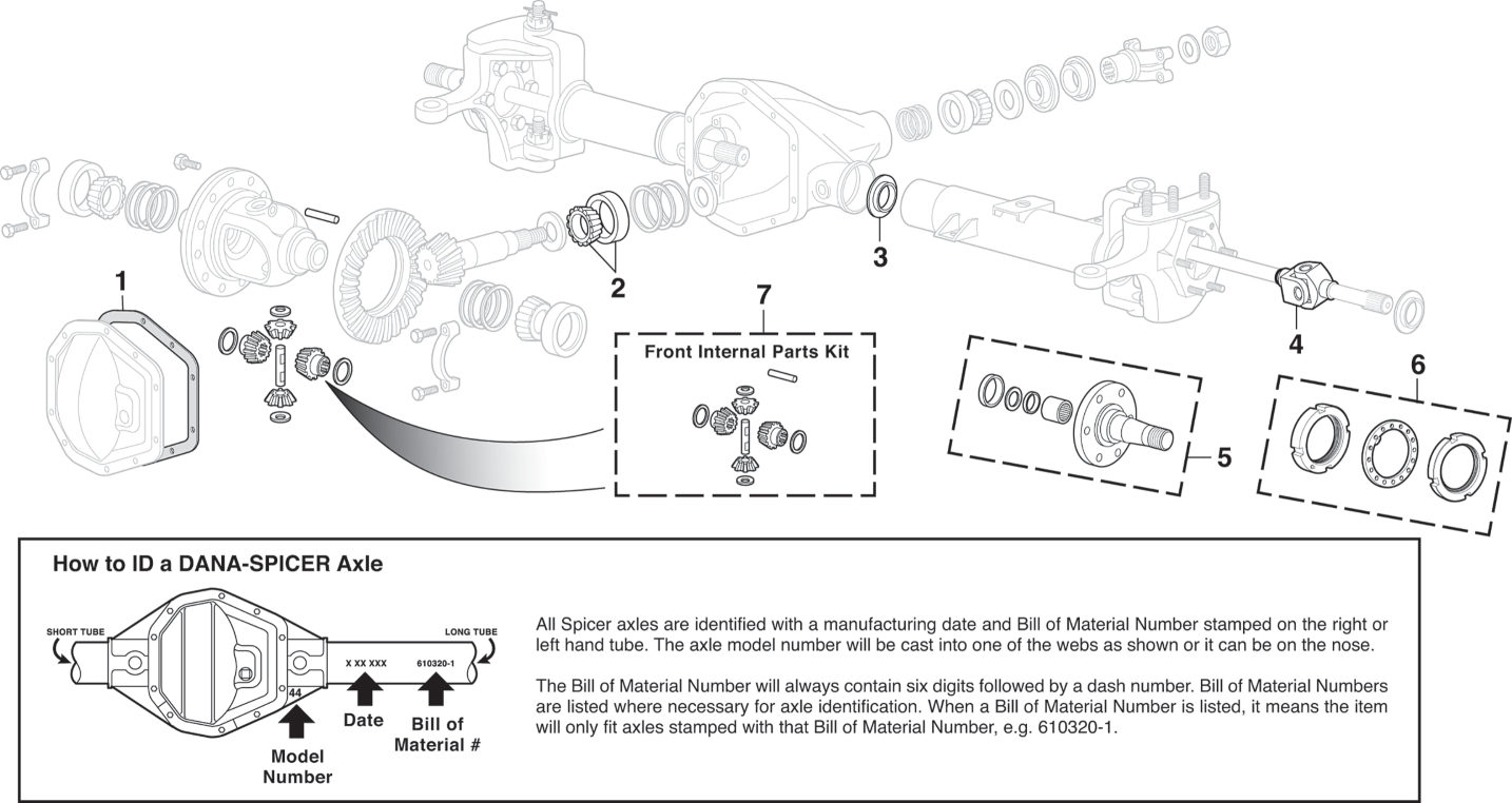 1973-80 Front Differential - DANA 44 - 10 Bolt with 8-1/2" Ring Gear and 26 Spline Pinion