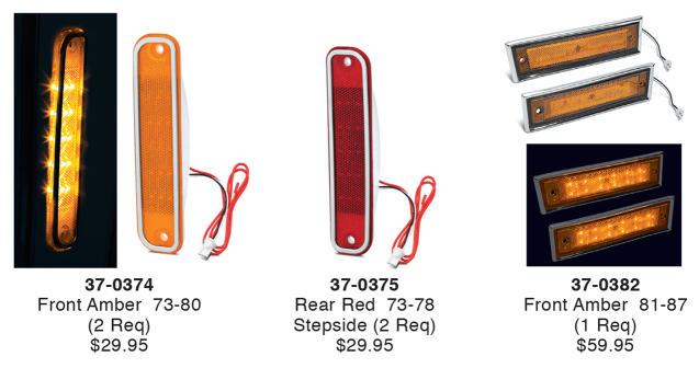 1973-87 LED Sidemarkers ... Long Lasting Style