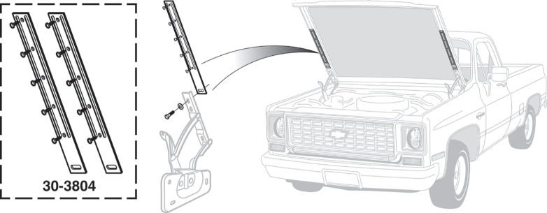 1973-80 Hood Brace Kit