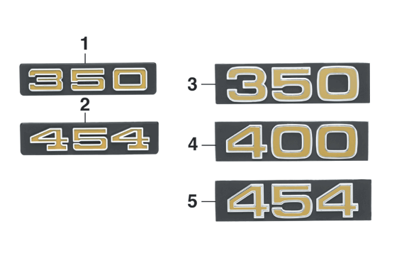 1973-76 Grille Emblems