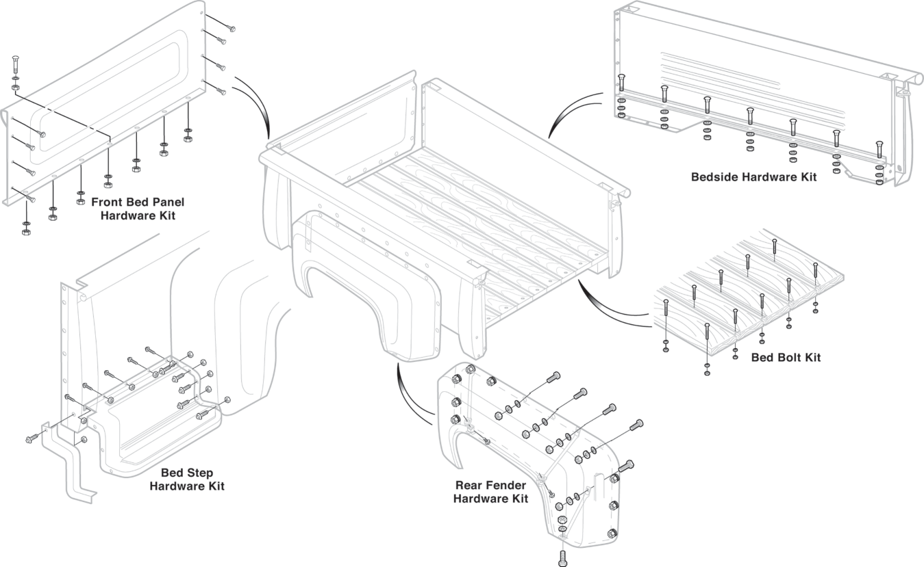1973-87 Stepside Master Bed Kits … Everything You Need for Bed Attachment