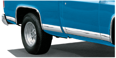 1973-87 Stainless Steel Fleetside Rocker Panel Trim Set Covers Up Rustand Scratches