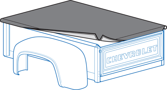 1973-87 Stepside Shortbed Tonneau Cover … Velcro for Easy Installation and Removal