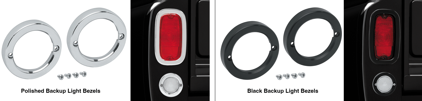 Billet Backup Light Bezel Sets