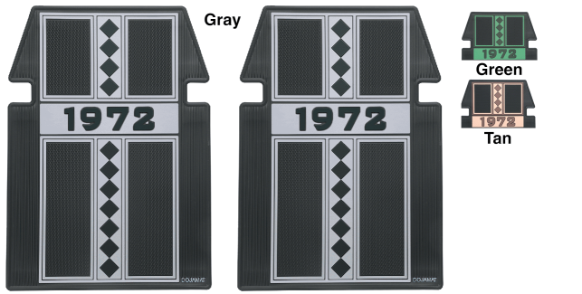 "1972" Retro Rubber Floor Mat Sets