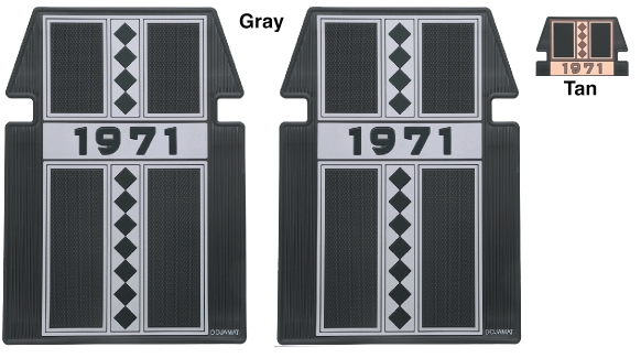 "1971" Retro Rubber Floor Mat Sets