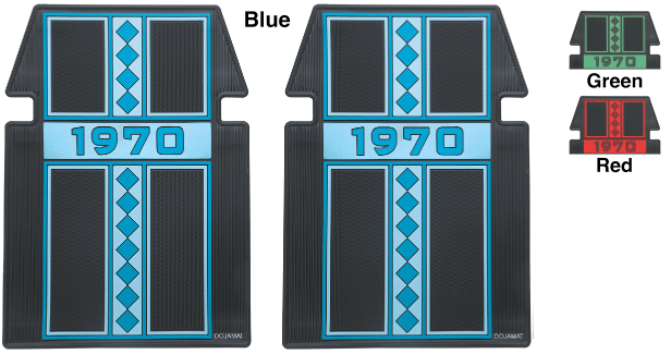 "1970" Retro Rubber Floor Mat Sets