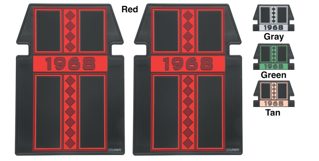 "1968" Retro Rubber Floor Mat Sets